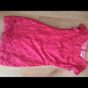 Dark salmon lace dress